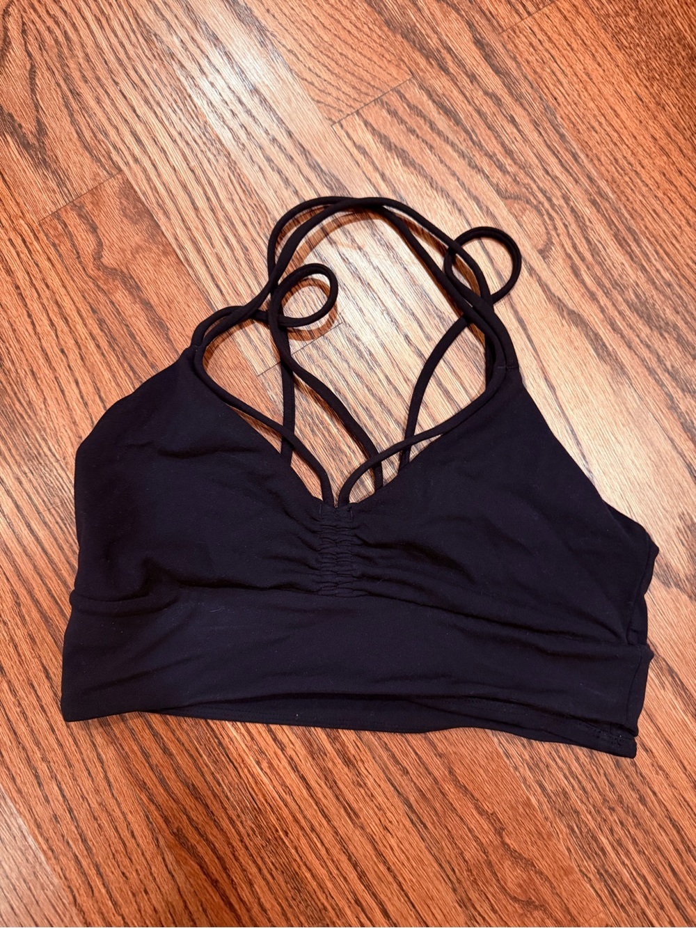 lululemon athletica Black Strappy V-Neck Sports Bra